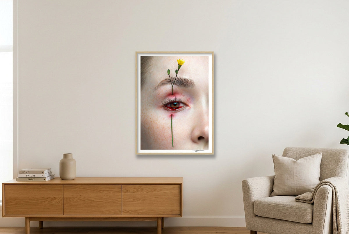 GROWING PAINS — 60×80cm, 24×31" Oak Frame