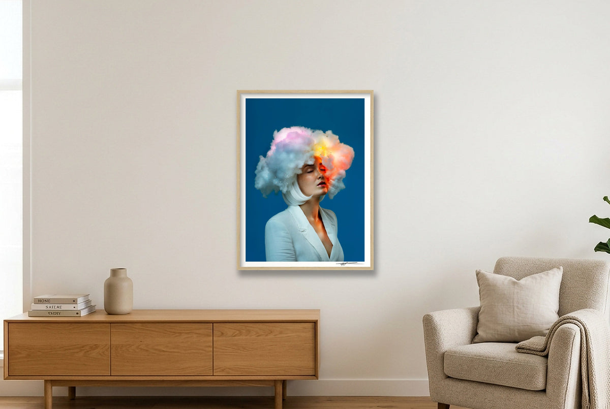 CLOUD 9 — 60×80cm, 24×31" Oak Frame